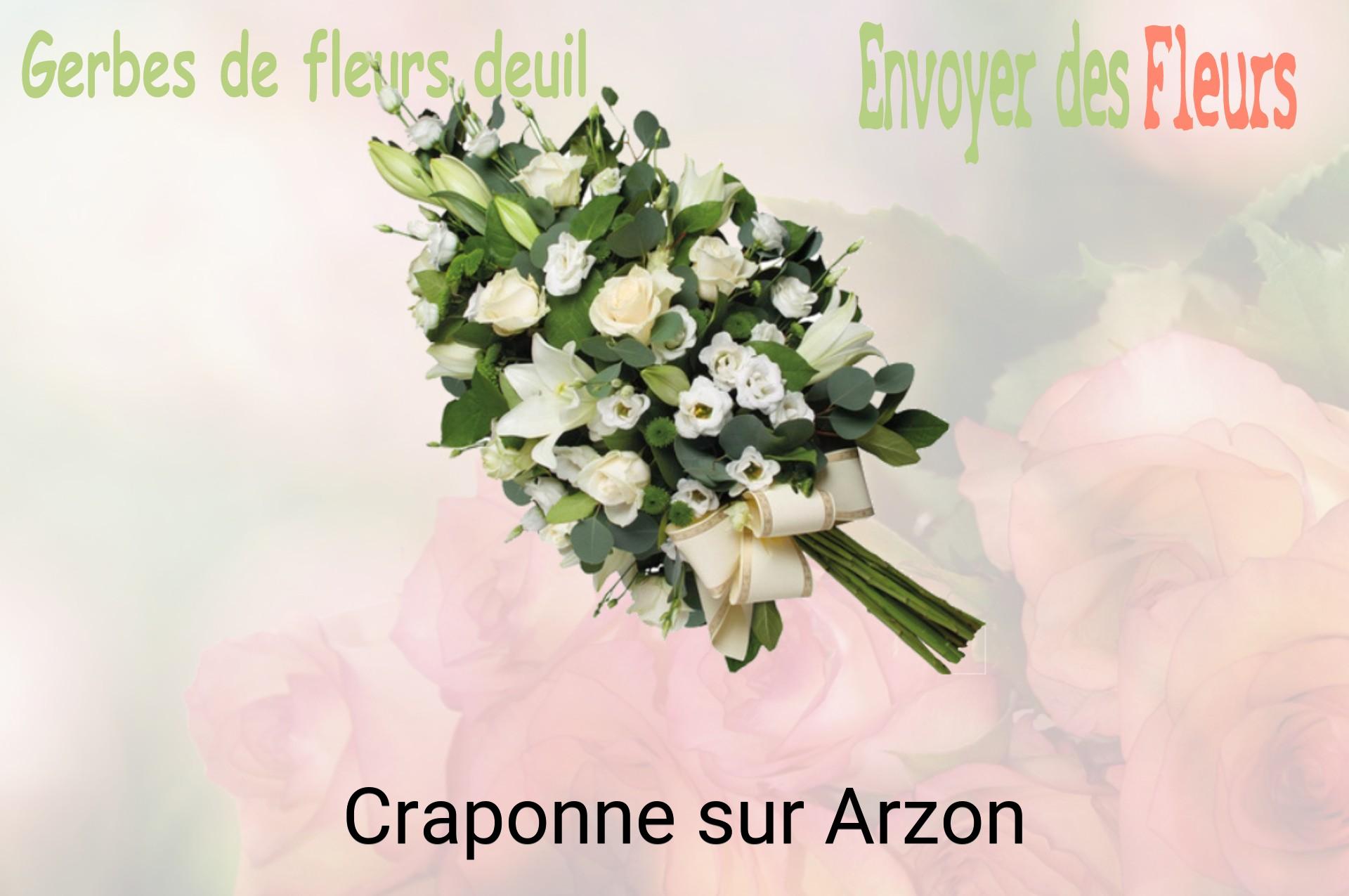 Gerbe de fleurs de deuil livrée à Craponne-sur-Arzon
